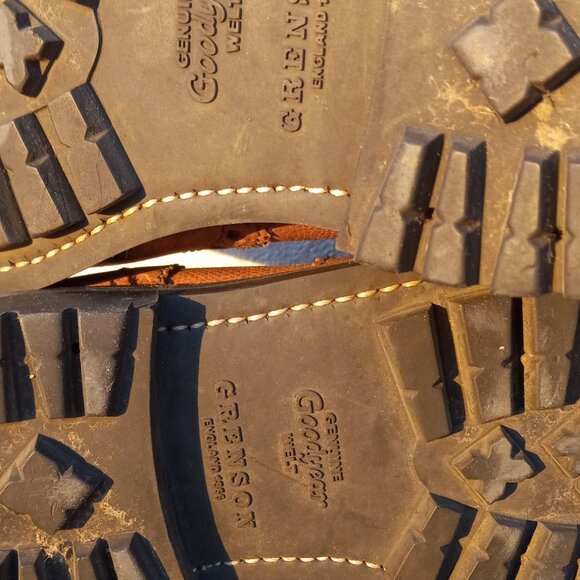 Grenson England Tan Oxford Brogue Boots SIZE 9 (UK), 9.5 (US) - Picture 10 of 15